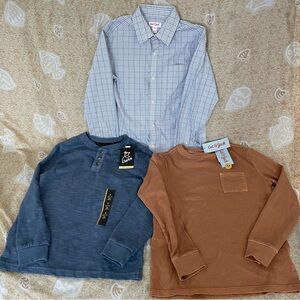 Boys’ Cat & Jack & Art Class Long Sleeve Shirt Bundle Size Small 6/7